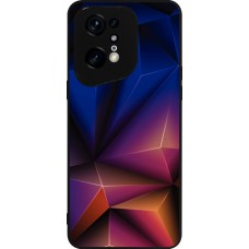 Coque OPPO Find X5 Pro - Silicone rigide noir Abstract Triangles 