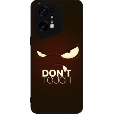 Coque OPPO Find X5 Pro - Silicone rigide noir Angry Dont Touch