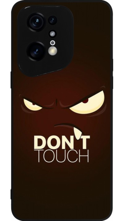 Coque OPPO Find X5 Pro - Silicone rigide noir Angry Dont Touch