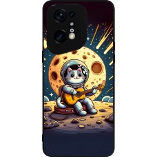 Coque OPPO Find X5 Pro - Silicone rigide noir AstroCat RockLune