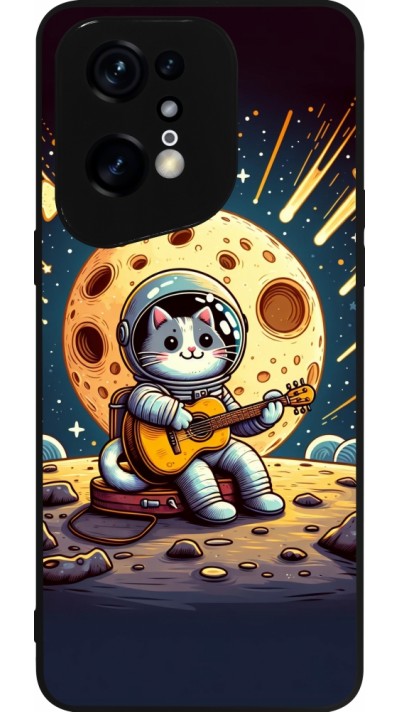 Coque OPPO Find X5 Pro - Silicone rigide noir AstroCat RockLune