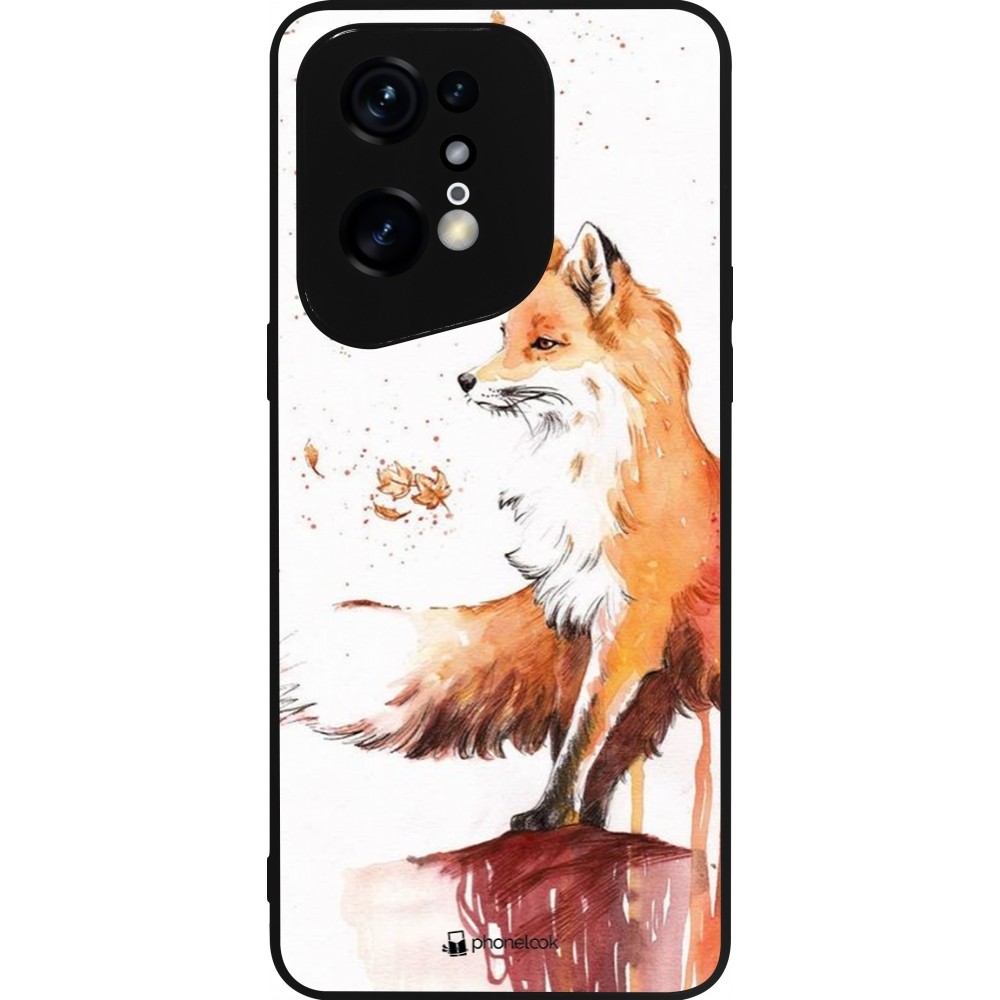 Coque OPPO Find X5 Pro - Silicone rigide noir Autumn 21 Fox