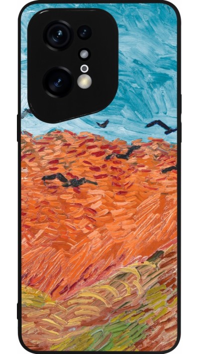 Coque OPPO Find X5 Pro - Silicone rigide noir Autumn 22 Van Gogh style