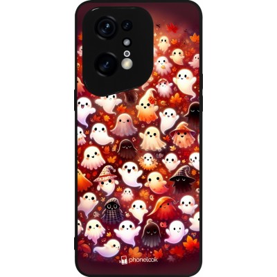 Coque OPPO Find X5 Pro - Silicone rigide noir Fantômes automne mignons