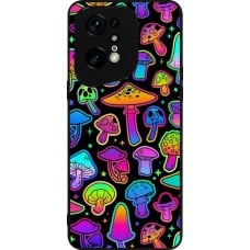 Coque OPPO Find X5 Pro - Silicone rigide noir Autumn 2024 magic mushrooms