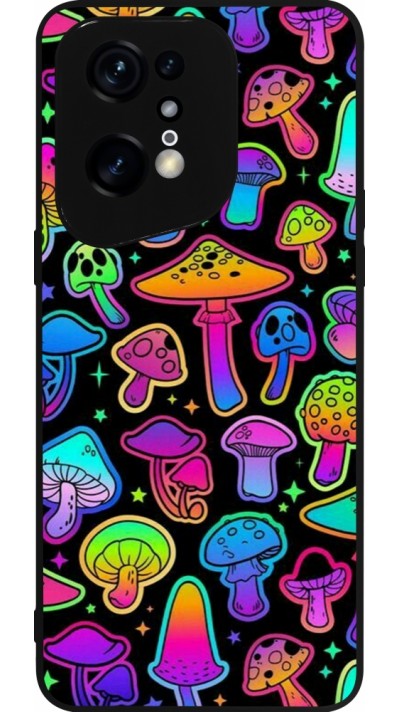 Coque OPPO Find X5 Pro - Silicone rigide noir Autumn 2024 magic mushrooms