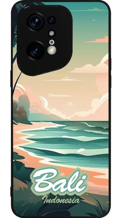 Coque OPPO Find X5 Pro - Silicone rigide noir Bali Landscape