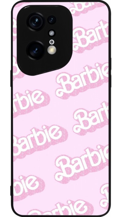 Coque OPPO Find X5 Pro - Silicone rigide noir Barbie light pink pattern