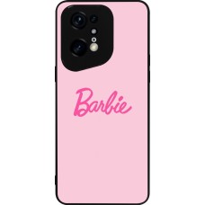 Coque OPPO Find X5 Pro - Silicone rigide noir Barbie Text