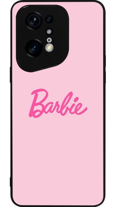 Coque OPPO Find X5 Pro - Silicone rigide noir Barbie Text