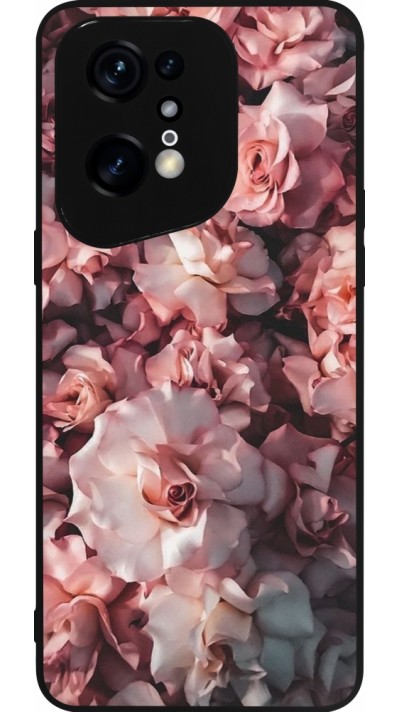 Coque OPPO Find X5 Pro - Silicone rigide noir Beautiful Roses