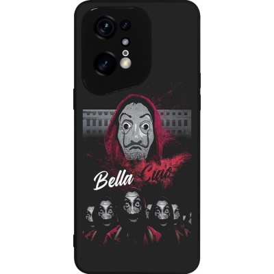 Coque OPPO Find X5 Pro - Silicone rigide noir Bella Ciao