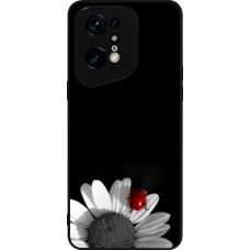 Coque OPPO Find X5 Pro - Silicone rigide noir Black and white Cox