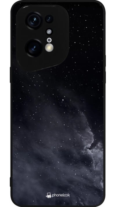 Coque OPPO Find X5 Pro - Silicone rigide noir Black Sky Clouds