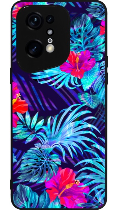 Coque OPPO Find X5 Pro - Silicone rigide noir Blue Forest