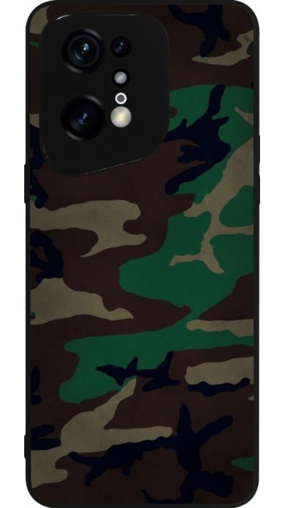 Coque OPPO Find X5 Pro - Silicone rigide noir Camouflage 3