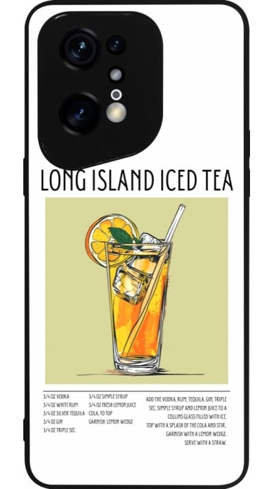 Coque OPPO Find X5 Pro - Silicone rigide noir Cocktail recette Long Island Ice Tea