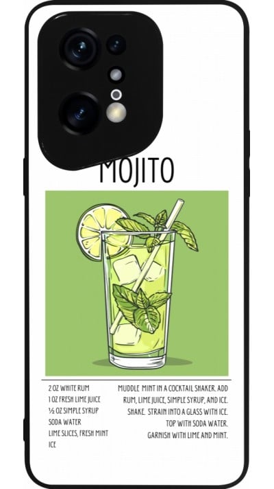 Coque OPPO Find X5 Pro - Silicone rigide noir Cocktail recette Mojito