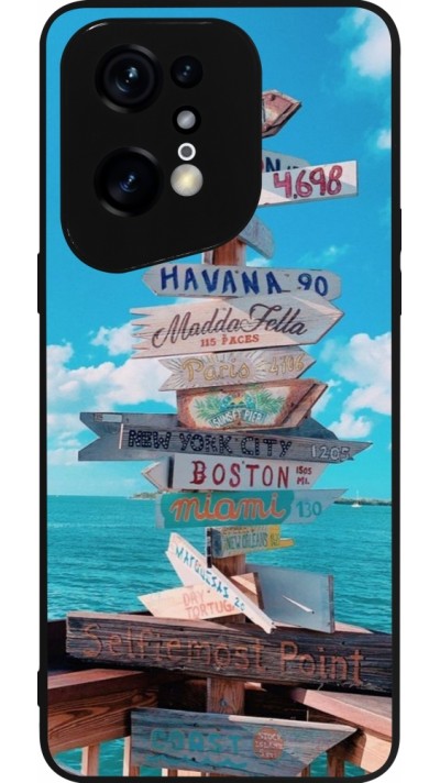 Coque OPPO Find X5 Pro - Silicone rigide noir Cool Cities Directions