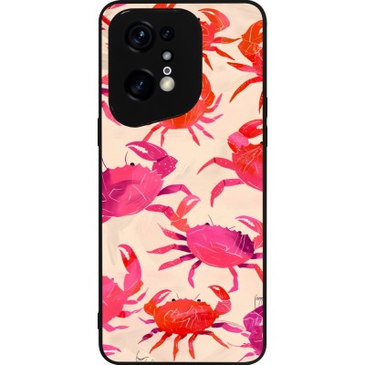 Coque OPPO Find X5 Pro - Silicone rigide noir Crabs Paint