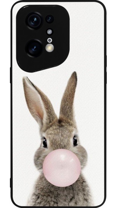 Coque OPPO Find X5 Pro - Silicone rigide noir Easter 2023 bubble gum bunny