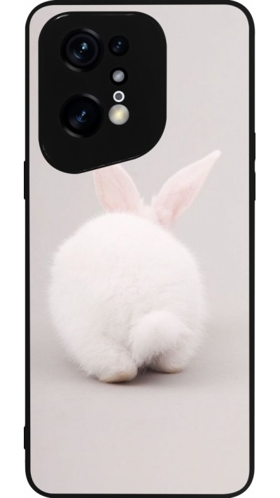 Coque OPPO Find X5 Pro - Silicone rigide noir Easter 2024 bunny butt