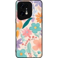 Coque OPPO Find X5 Pro - Silicone rigide noir Easter 2024 spring flowers