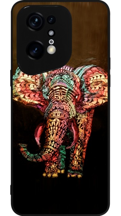 Coque OPPO Find X5 Pro - Silicone rigide noir Elephant 02