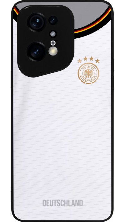 Coque OPPO Find X5 Pro - Silicone rigide noir Maillot de football Allemagne 2022 personnalisable