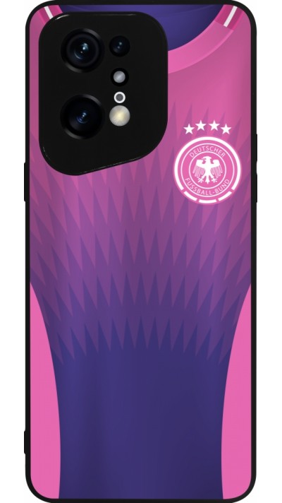 Coque OPPO Find X5 Pro - Silicone rigide noir Maillot de football Allemagne Extérieur personnalisable