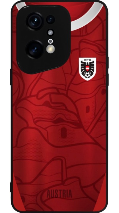 Coque OPPO Find X5 Pro - Silicone rigide noir Maillot de football Autriche personnalisable