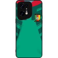 Coque OPPO Find X5 Pro - Silicone rigide noir Maillot de football Cameroun 2022 personnalisable