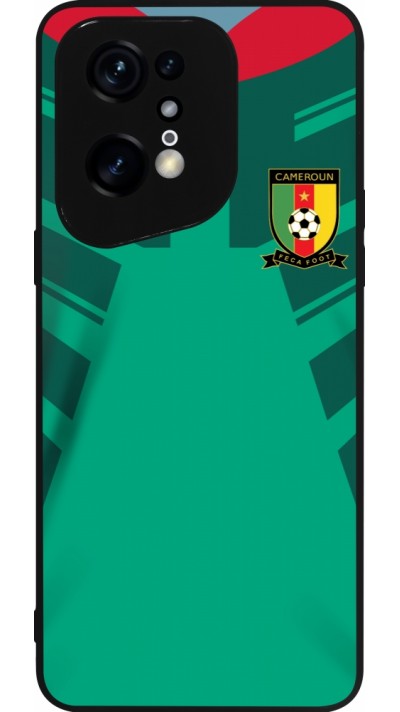 Coque OPPO Find X5 Pro - Silicone rigide noir Maillot de football Cameroun 2022 personnalisable