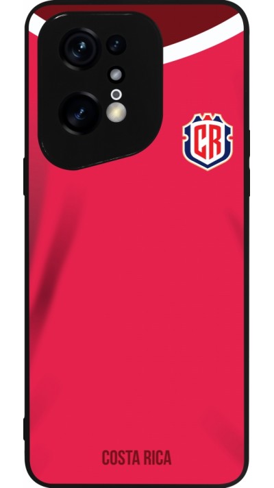 Coque OPPO Find X5 Pro - Silicone rigide noir Maillot de football Costa Rica 2022 personnalisable