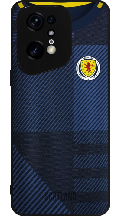 Coque OPPO Find X5 Pro - Silicone rigide noir Maillot de football Ecosse personnalisable