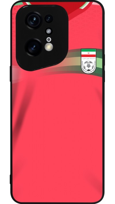 Coque OPPO Find X5 Pro - Silicone rigide noir Maillot de football Iran 2022 personnalisable