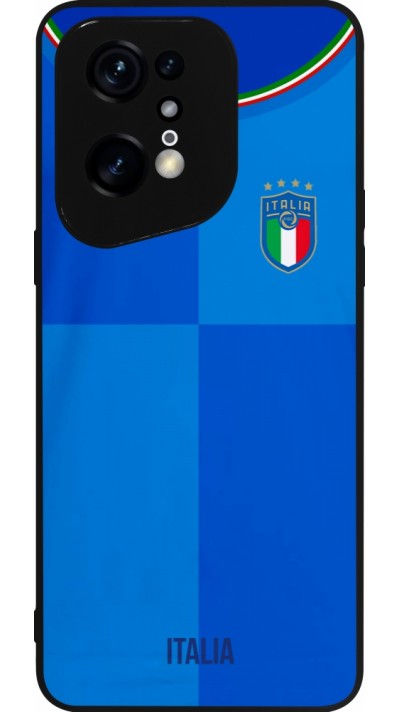 Coque OPPO Find X5 Pro - Silicone rigide noir Maillot de football Italie 2022 personnalisable