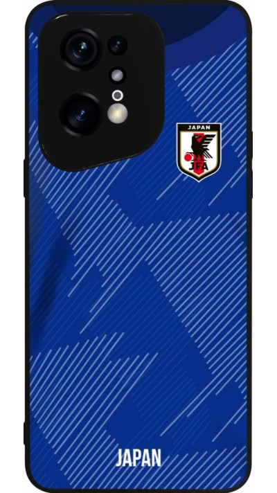 Coque OPPO Find X5 Pro - Silicone rigide noir Maillot de football Japon 2022 personnalisable