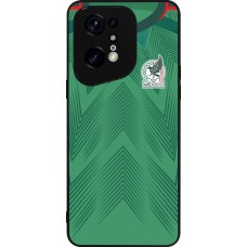 Coque OPPO Find X5 Pro - Silicone rigide noir Maillot de football Mexique 2022 personnalisable