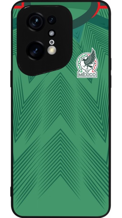 Coque OPPO Find X5 Pro - Silicone rigide noir Maillot de football Mexique 2022 personnalisable