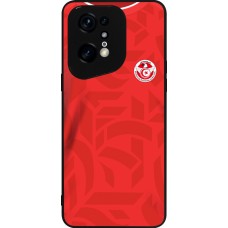 Coque OPPO Find X5 Pro - Silicone rigide noir Maillot de football Tunisie 2022 personnalisable