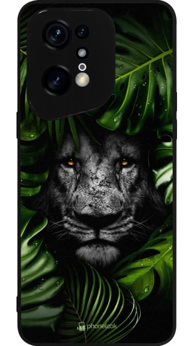 Coque OPPO Find X5 Pro - Silicone rigide noir Forest Lion