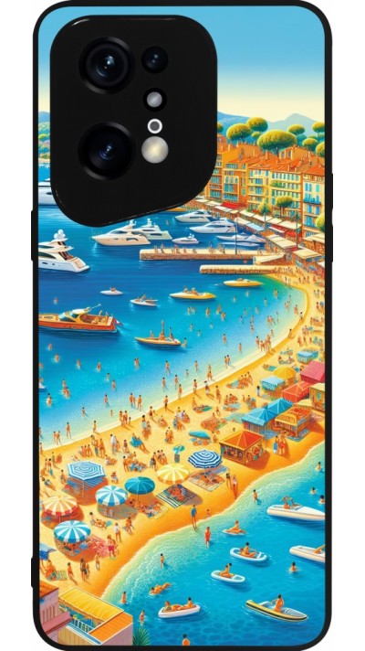 Coque OPPO Find X5 Pro - Silicone rigide noir French Riviera People