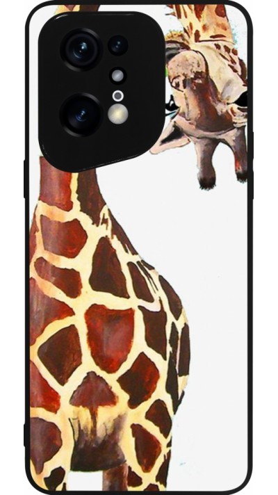 Coque OPPO Find X5 Pro - Silicone rigide noir Giraffe Fit