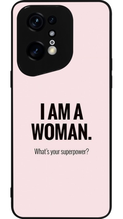 Coque OPPO Find X5 Pro - Silicone rigide noir I am a woman