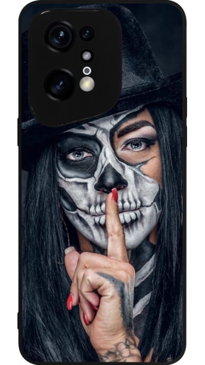 Coque OPPO Find X5 Pro - Silicone rigide noir Halloween 18 19