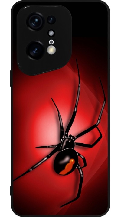 Coque OPPO Find X5 Pro - Silicone rigide noir Halloween 2023 spider black widow