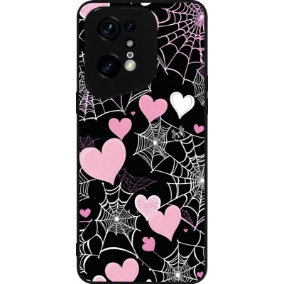 Coque OPPO Find X5 Pro - Silicone rigide noir Halloween 2024 girly