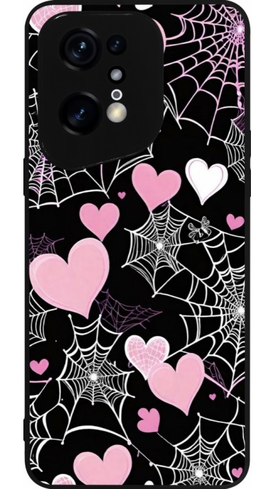 Coque OPPO Find X5 Pro - Silicone rigide noir Halloween 2024 girly