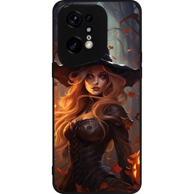 Coque OPPO Find X5 Pro - Silicone rigide noir Halloween 2024 sexy witch